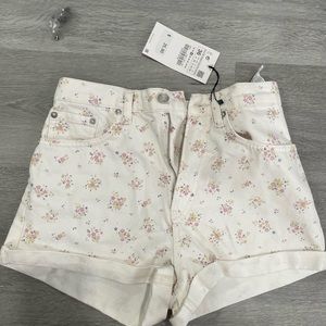 Zara floral shorts